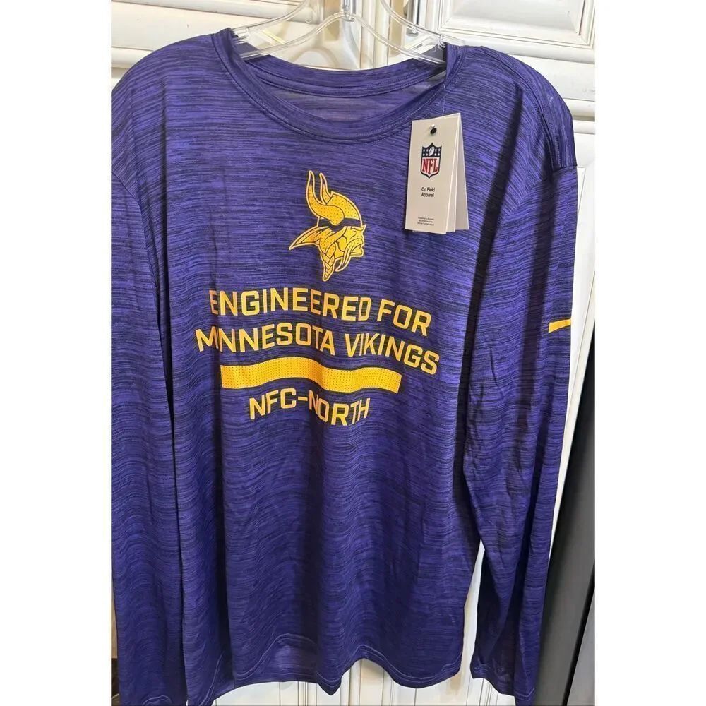 Nike Men's Minnesota Vikings Sideline Velocity Performance Tee Purple Large NWT